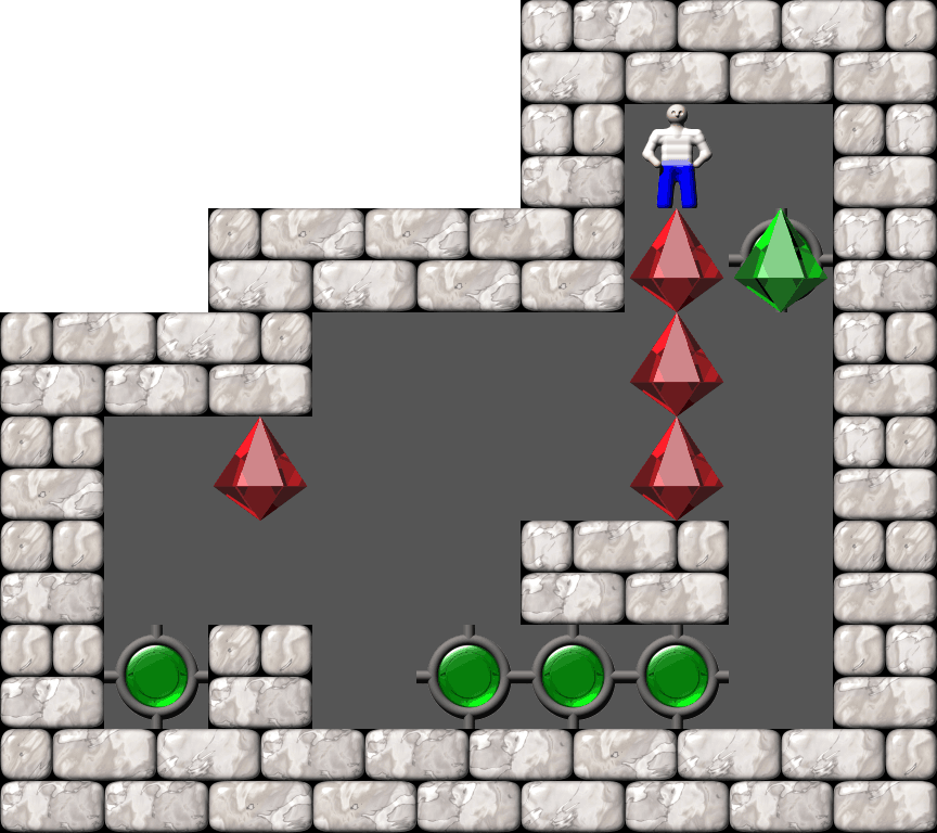 Sokoban Easy 5 Boxes level 50